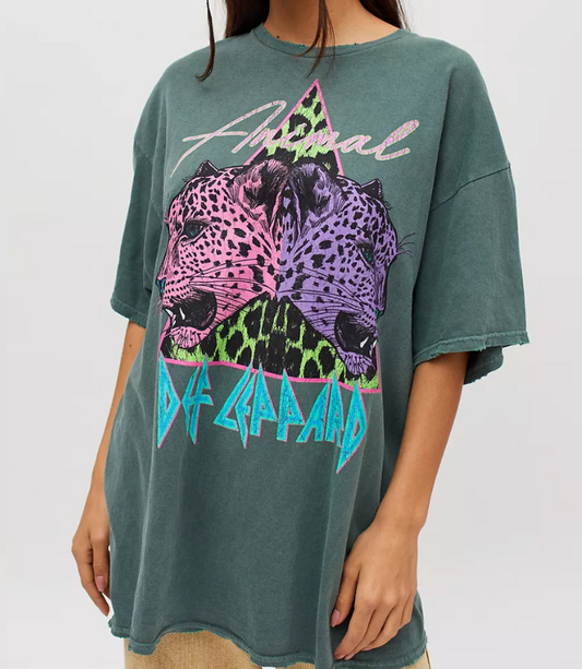 Def Leppard Double Animal T-Shirt Dress