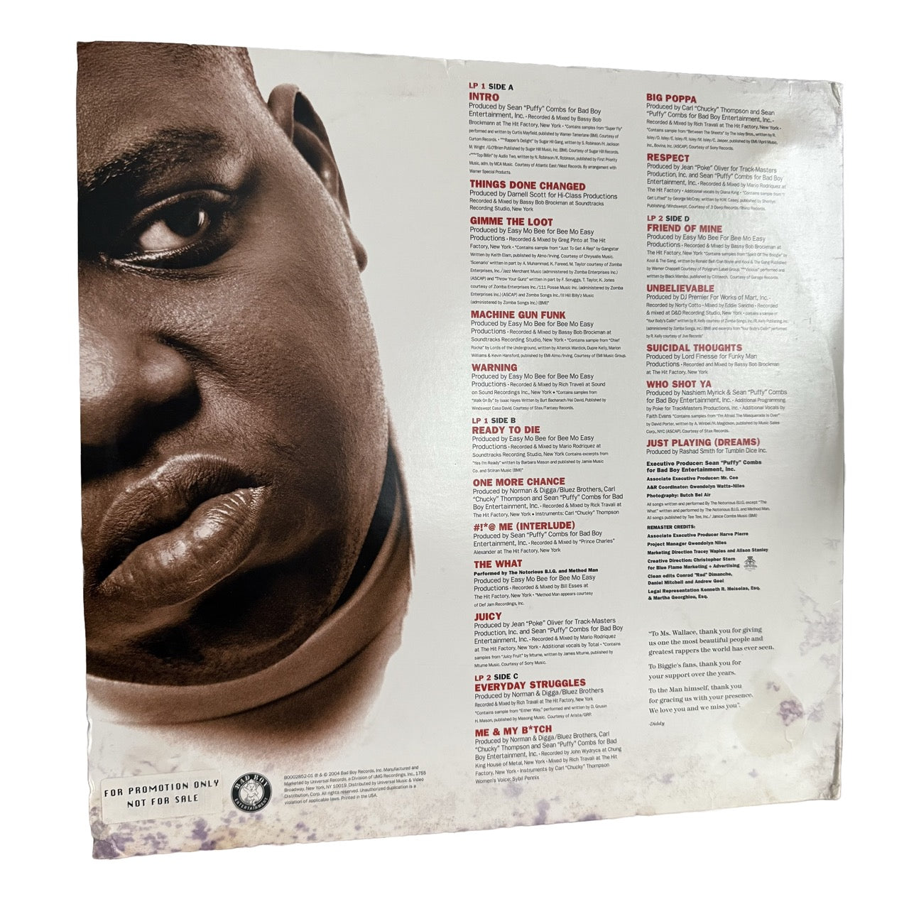 Ready To Die (The Remaster 2004) [Explicit 2LP Vinyl Promo] - Vinyl